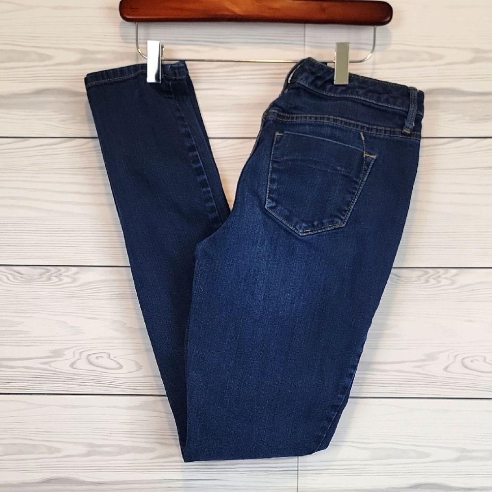 Mossimo Classic Curvy Skinny Blue Denim Jeans Womens Size 4L